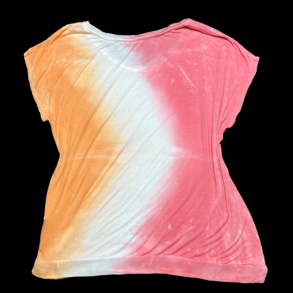 Lola T- Shorts Ombre Bleached Shirt size L - Picture 3 of 3